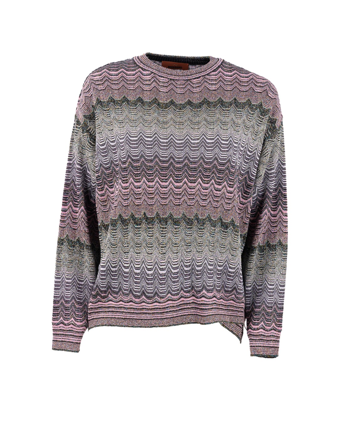 shop MISSONI  Paricollo: Missoni maglia paricollo.
Maniche lunghe.
Girocollo.
Polsini elasticizzati.
Composizione: 66% Viscosa, 34% fibra metalizzata.
Made in Italy.. DS24WN0P BK039I-SM9G5 number 225240